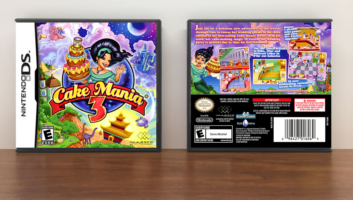 Cake Mania 3, Case Color: DARK GREY (OEM DS CASE COLOR)