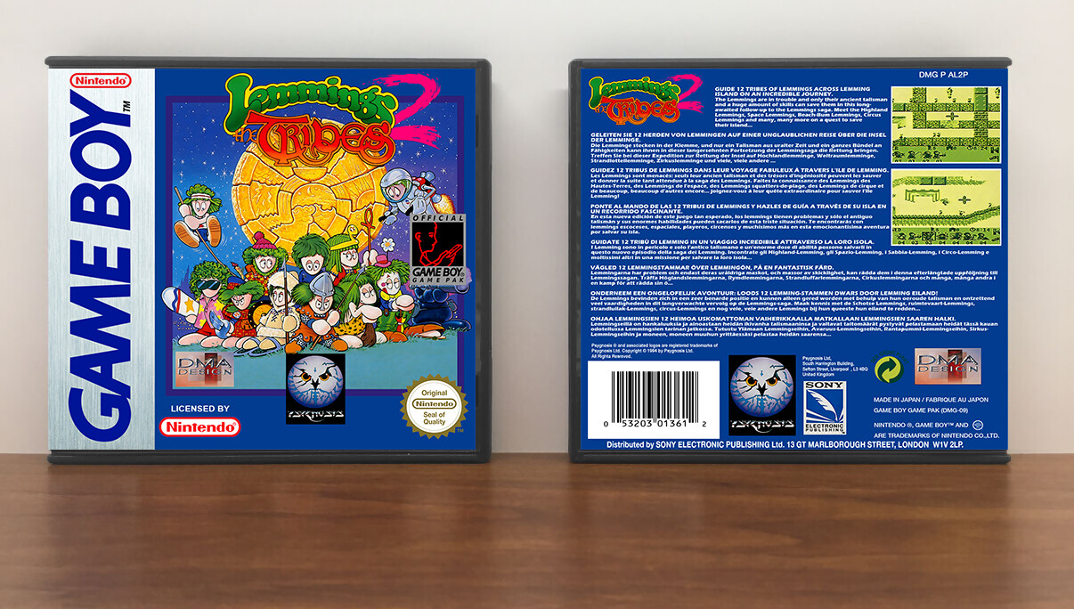 Lemmings 2: The Tribes (PAL), Artwork Spine Color: Chrome