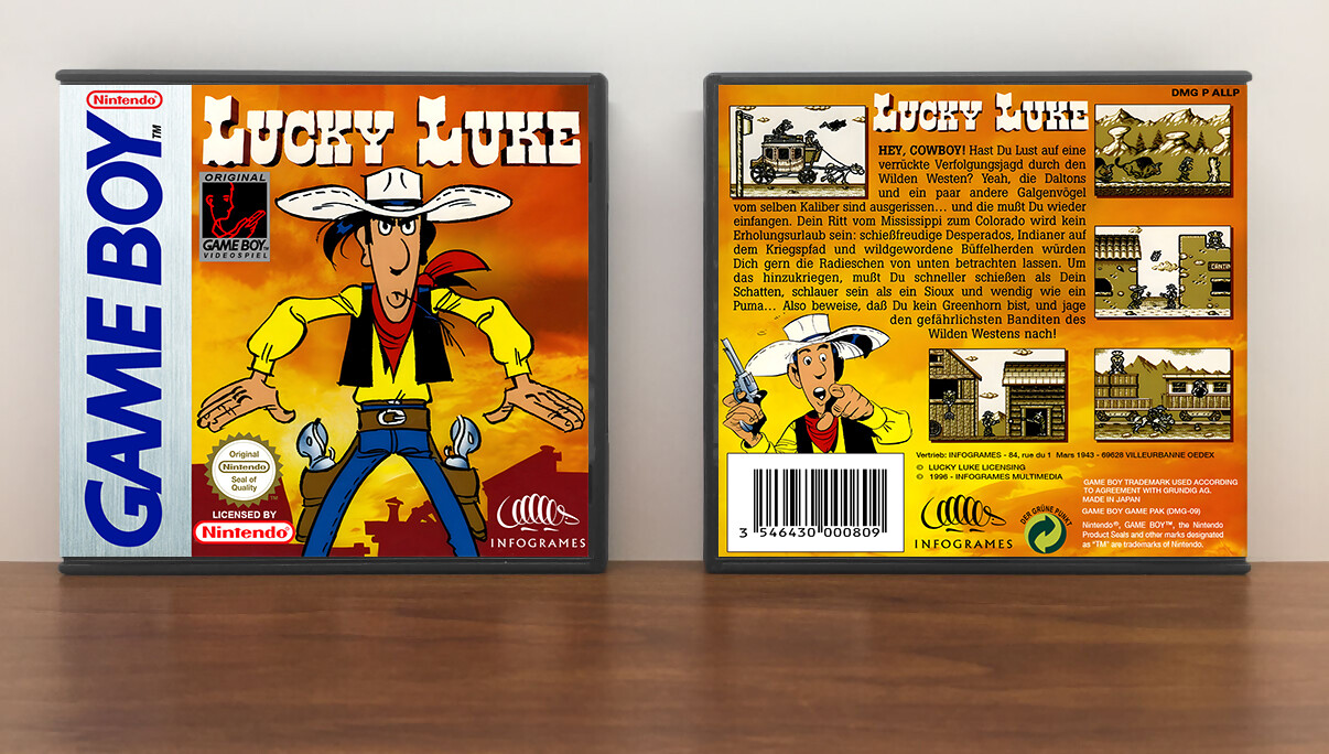 Lucky Luke (PAL), Artwork Spine Color: Chrome