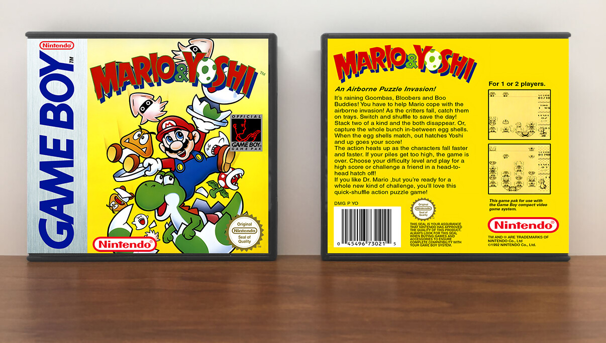 Mario &amp; Yoshi (PAL), Artwork Spine Color: Chrome