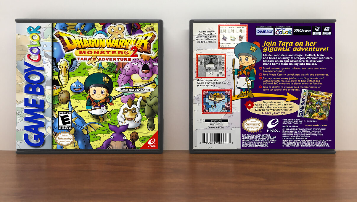 Dragon Warrior Monsters II: Tara&#39;s Adventure, Artwork Spine Color: Chrome