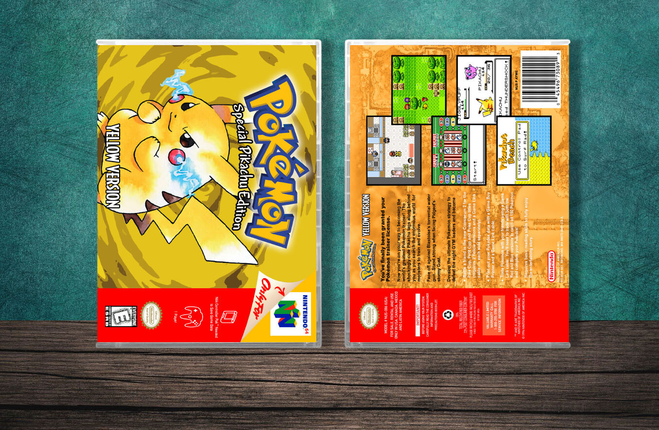 Pokemon Yellow Version, Case Color: CLEAR (Transparent)