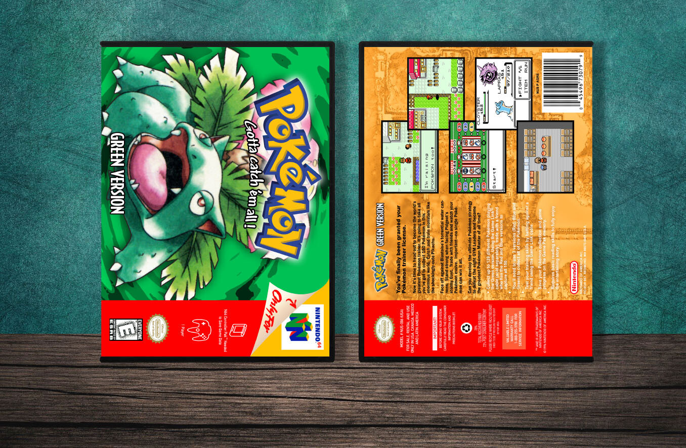 Pokemon Green Version, Case Color: DARK GREY (OEM DS CASE COLOR)