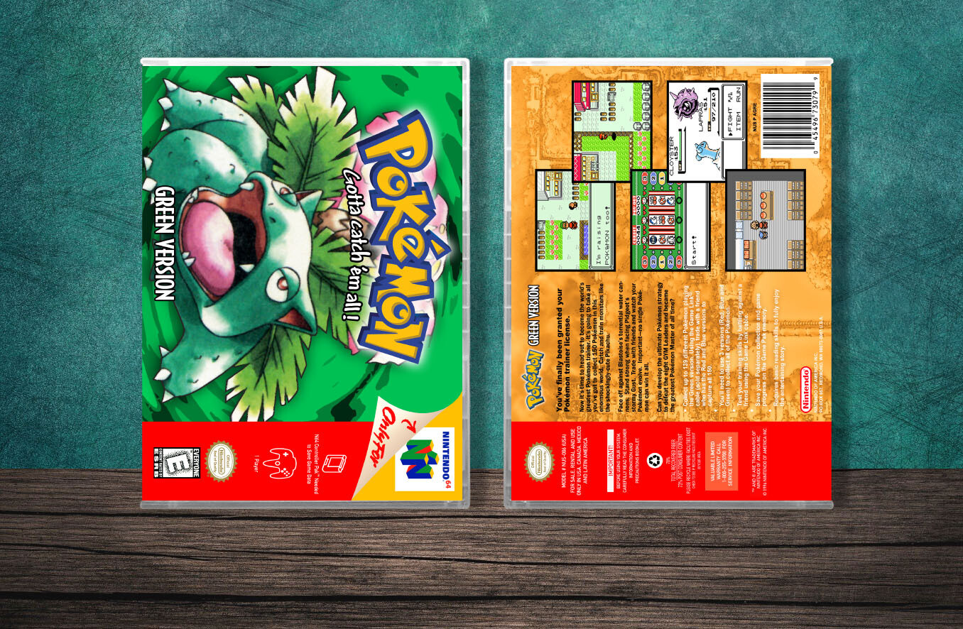 Pokemon Green Version, Case Color: CLEAR (Transparent)
