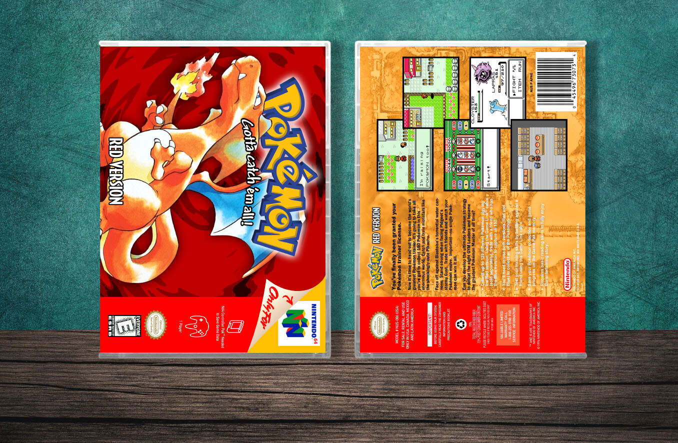 Pokemon Red Version, Case Color: CLEAR (Transparent)