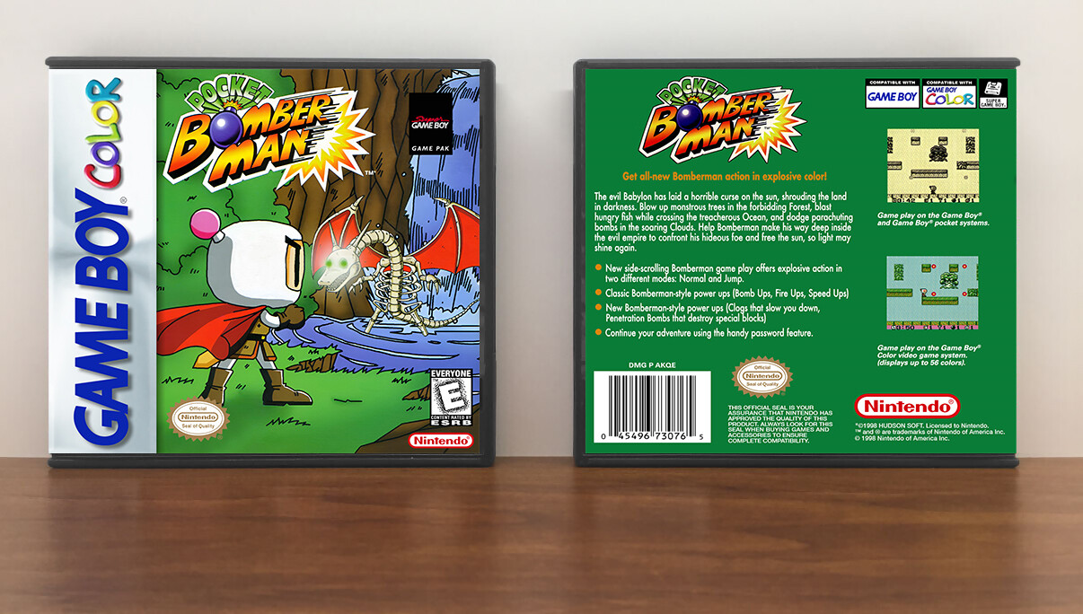 Pocket Bomberman, Artwork Spine Color: Chrome