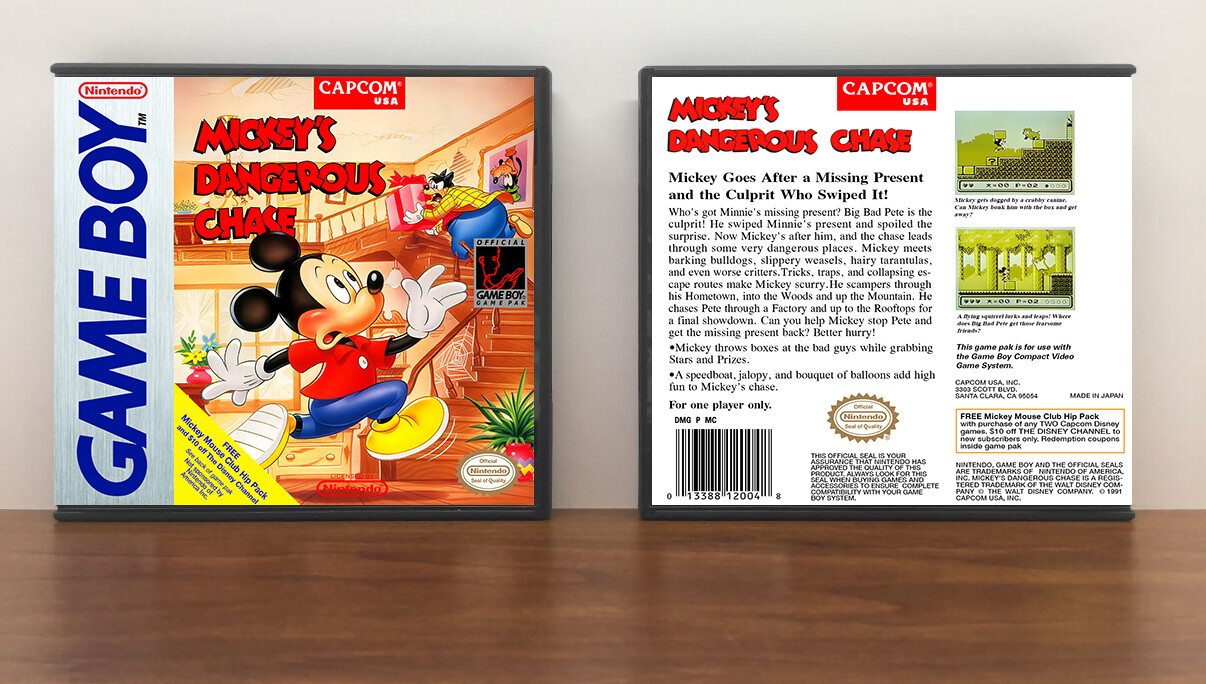 Mickey's Dangerous Chase, Artwork Spine Color: Chrome