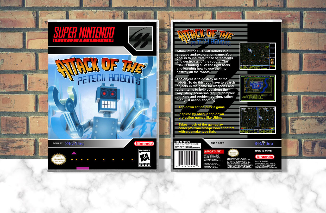 Attack of the Petscii Robots, Case Color: CLEAR (Transparent)