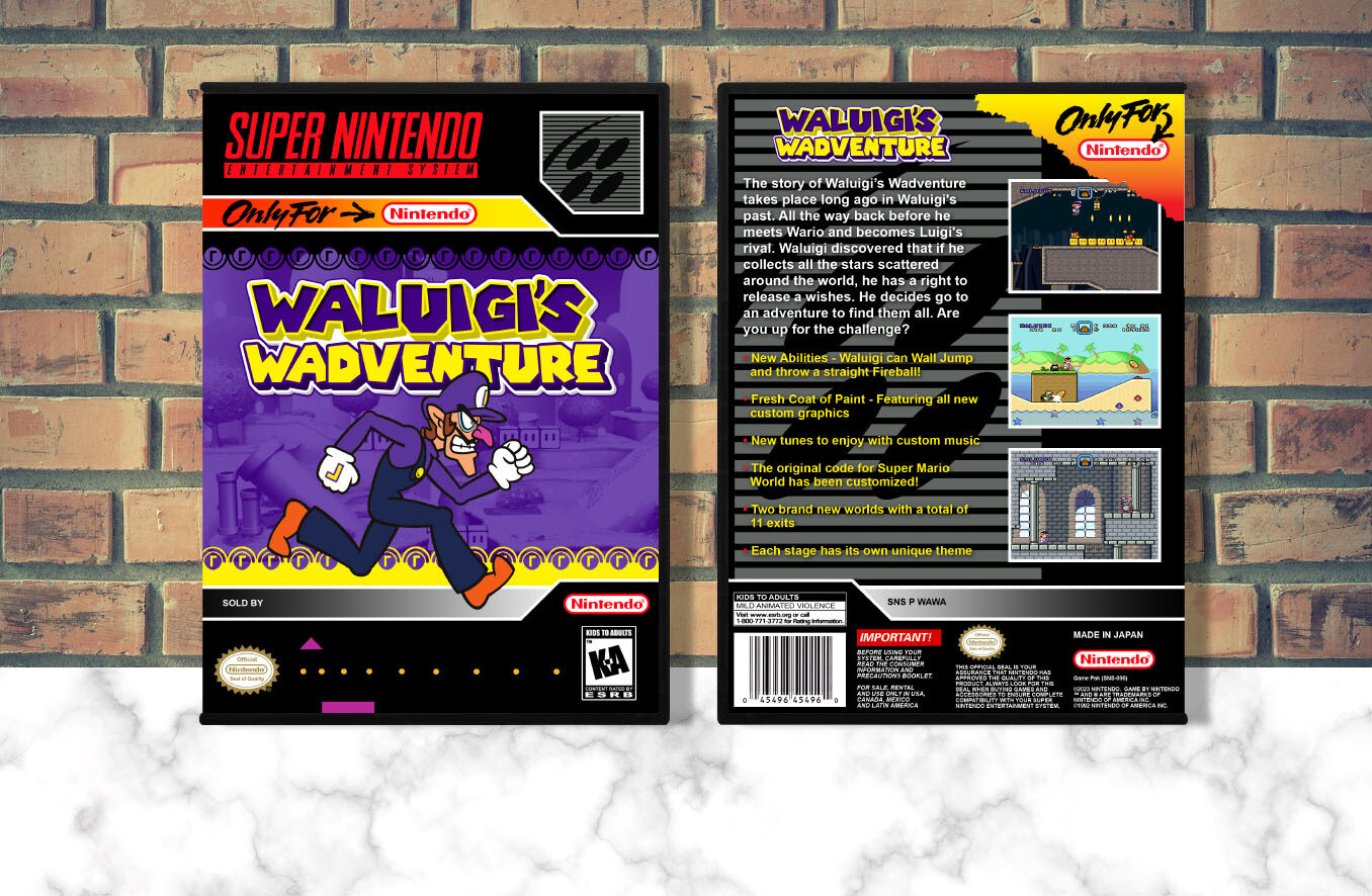 Waluigi's Wadventure, Case Color: DARK GREY (OEM DS CASE COLOR)