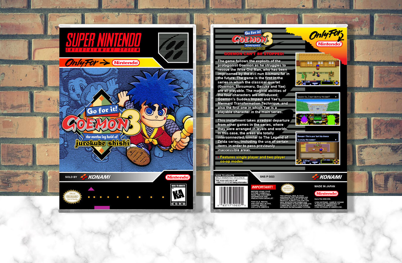 Go for it Goemon 3: The Mecha Leg Hold of Jurokube Shishi, Case Color: CLEAR (Transparent)