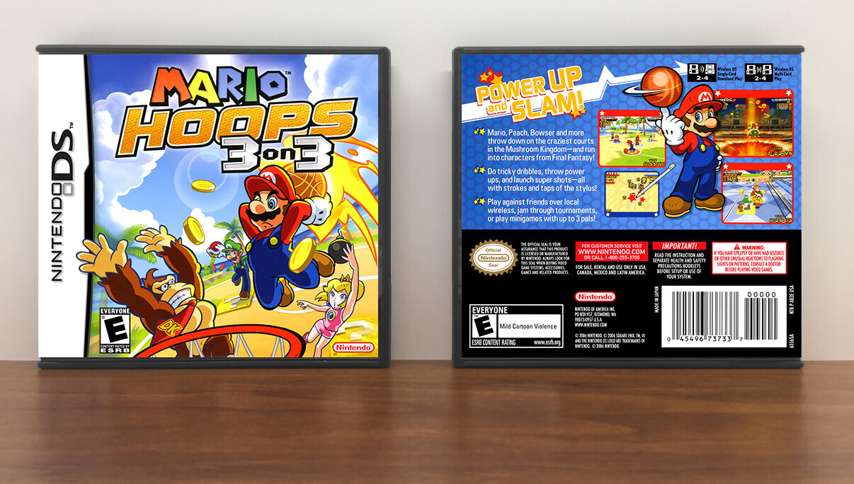 Mario Hoops 3-on-3, Case Color: DARK GREY (OEM DS CASE COLOR)