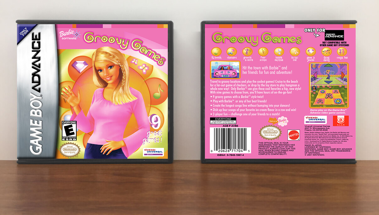 Barbie Software - Groovy Games, Artwork Spine Color: Chrome