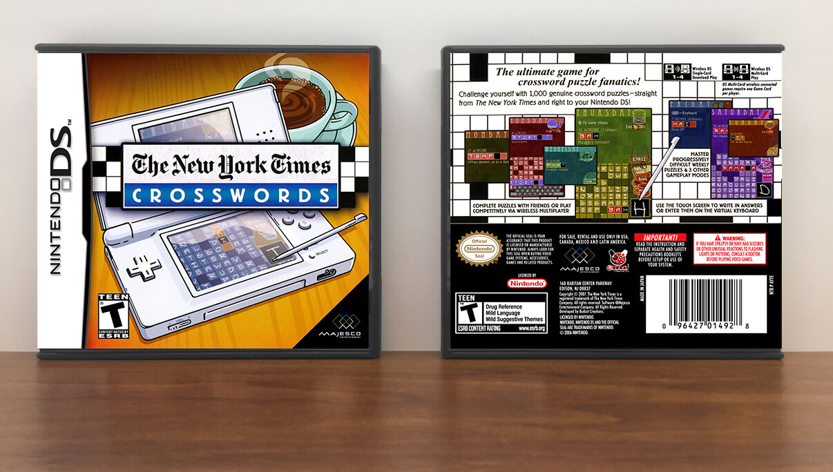 New York Times Crosswords, The, Case Color: DARK GREY (OEM DS CASE COLOR)