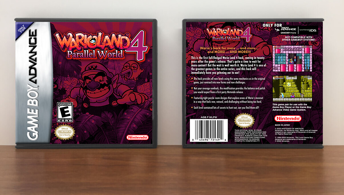 Wario Land 4: Parallel World, Artwork Spine Color: Chrome