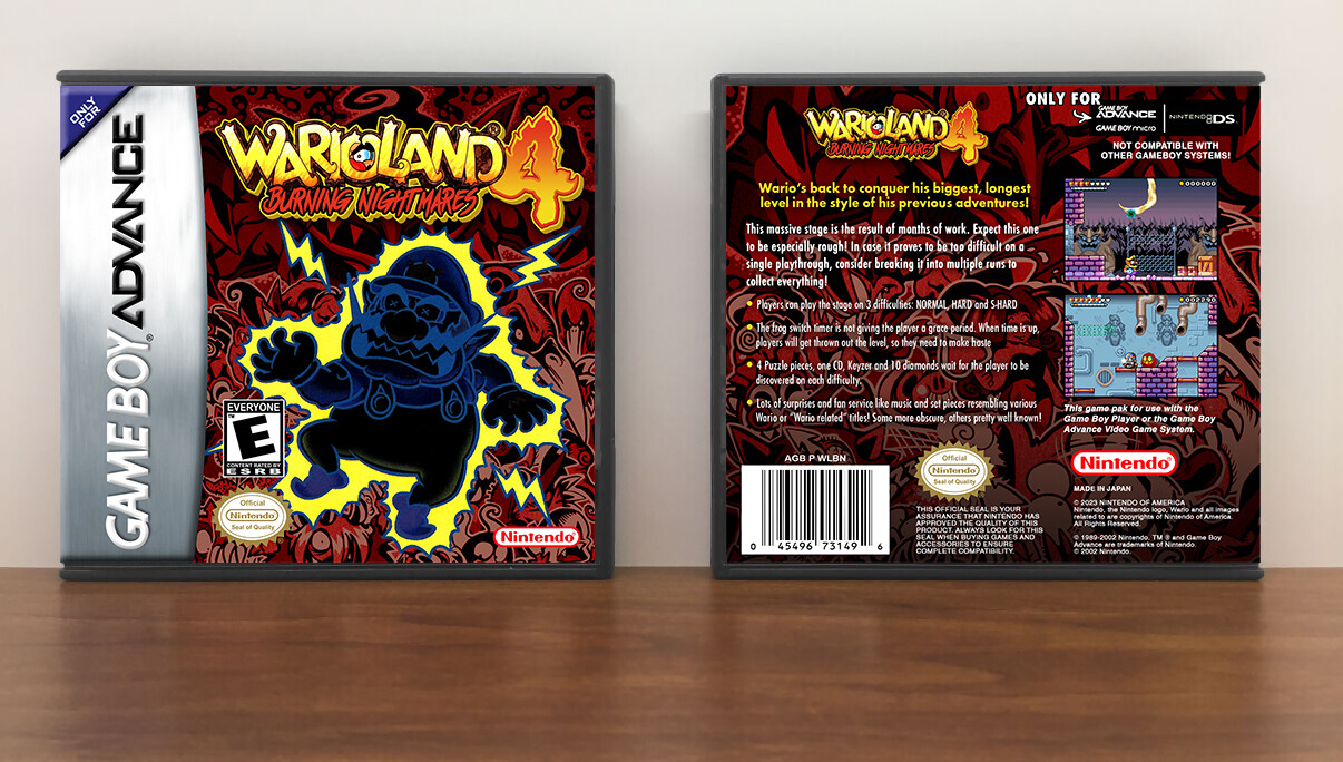 Wario Land 4: Burning Nightmares, Artwork Spine Color: Chrome