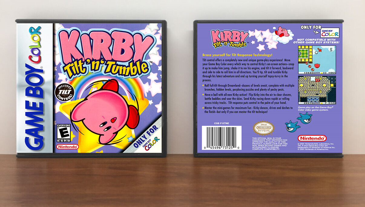 Kirby Tilt 'n' Tumble, Artwork Spine Color: Chrome