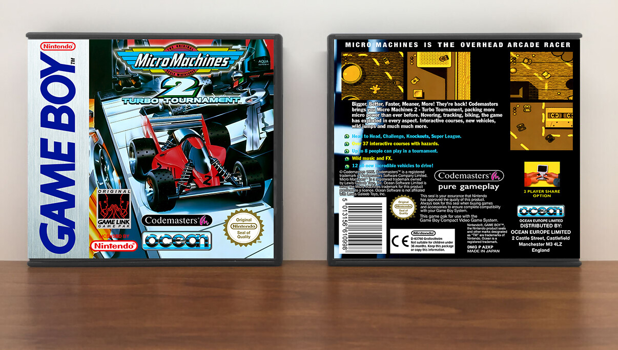 Micro Machines 2 Turbo Tournament (PAL), Artwork Spine Color: Chrome