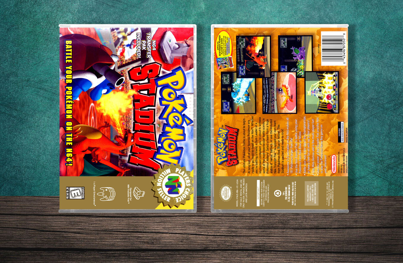 Pokemon Stadium (PC), Case Color: CLEAR (Transparent)