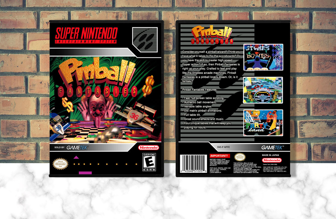Pinball Fantasies, Case Color: DARK GREY (OEM DS CASE COLOR)