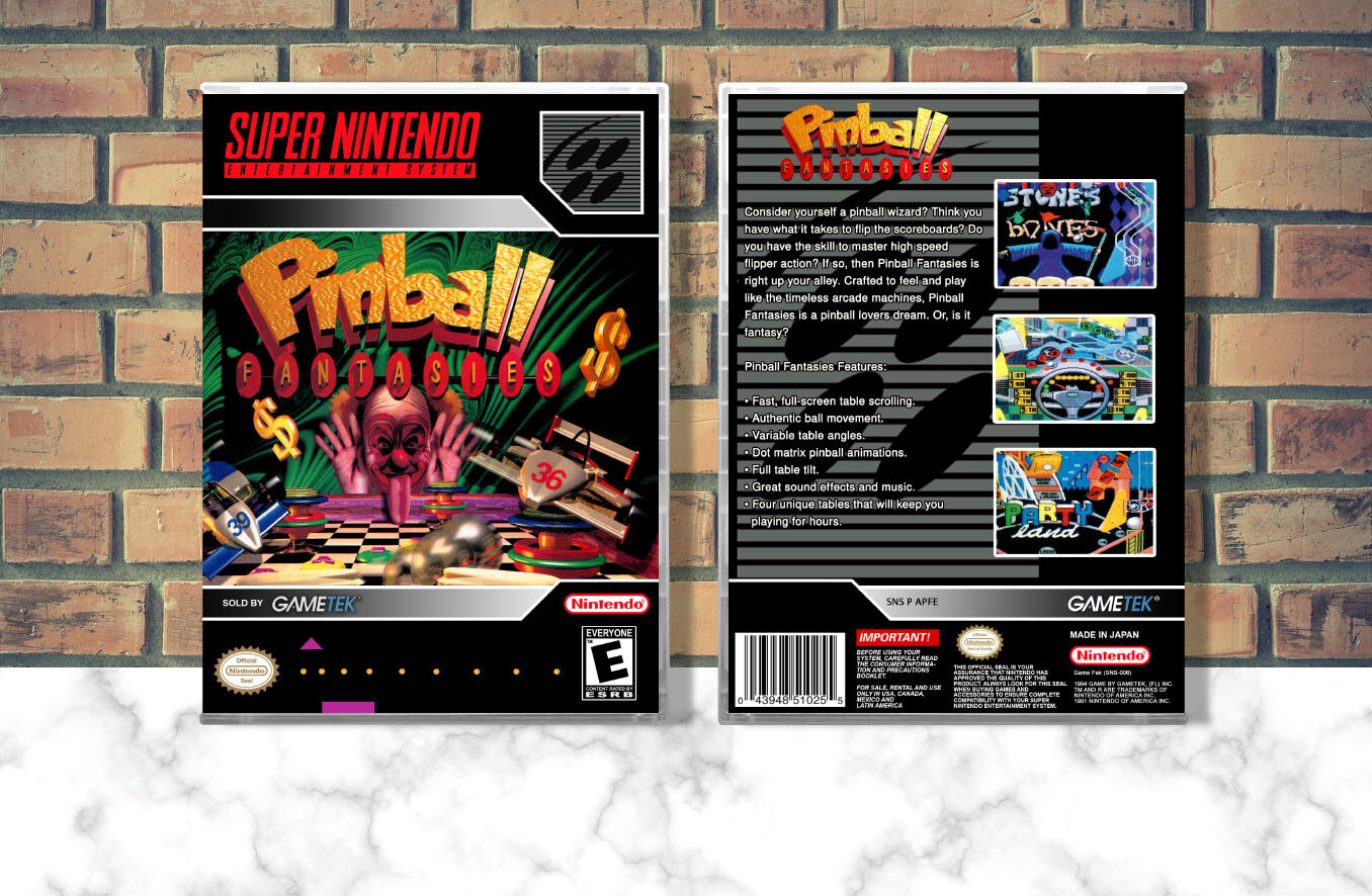 Pinball Fantasies, Case Color: CLEAR (Transparent)