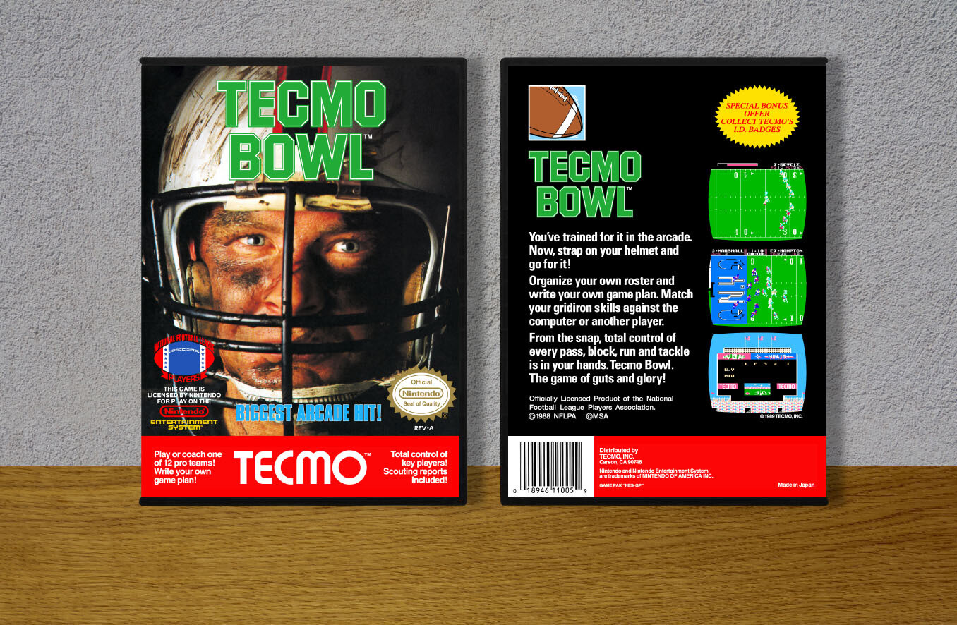 Tecmo Bowl (White and Gold Seal), Case Color: DARK GREY (OEM DS CASE COLOR)