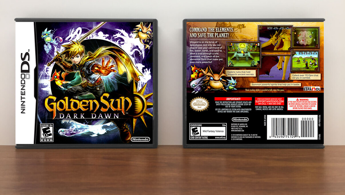 Golden Sun: Dark Dawn, Case Color: DARK GREY (OEM DS CASE COLOR)