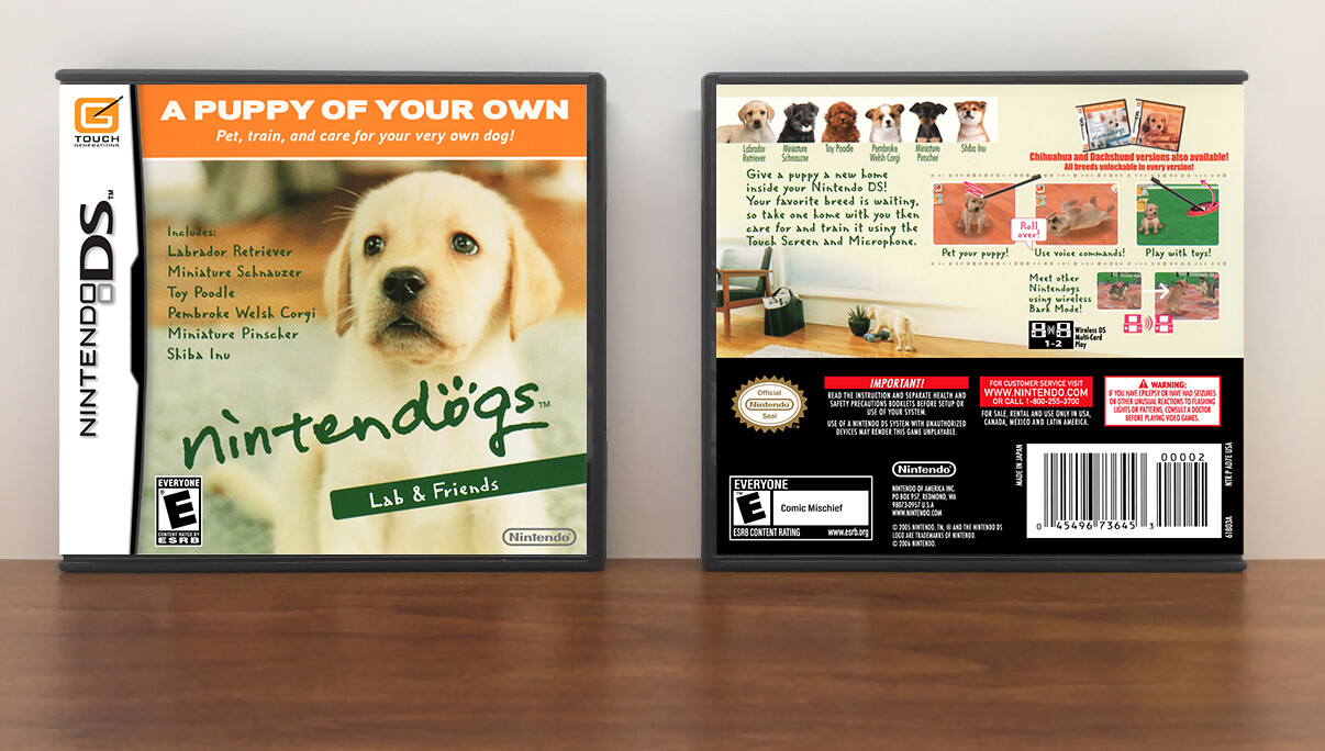 Nintendogs: Lab and Friends, Case Color: DARK GREY (OEM DS CASE COLOR)