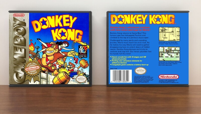 Donkey Kong (PC), Case Color: DARK GREY (OEM DS CASE COLOR), Artwork Spine Color: (PC) Chrome