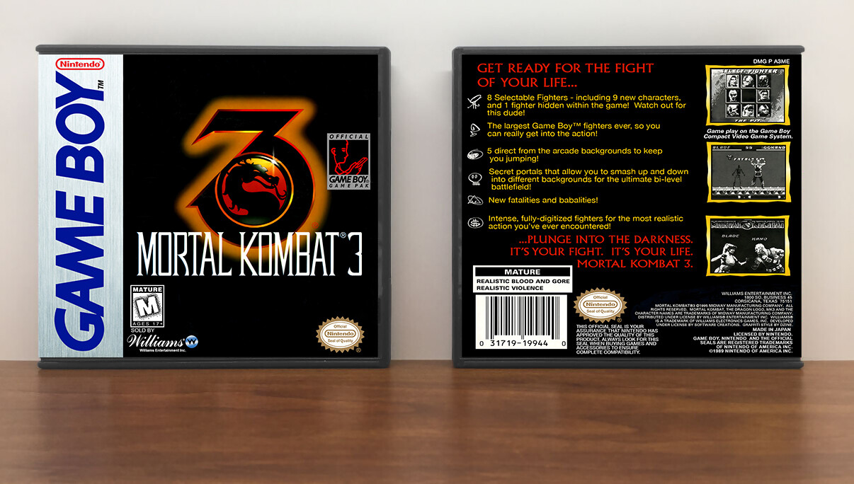 Mortal Kombat 3, Artwork Spine Color: Chrome