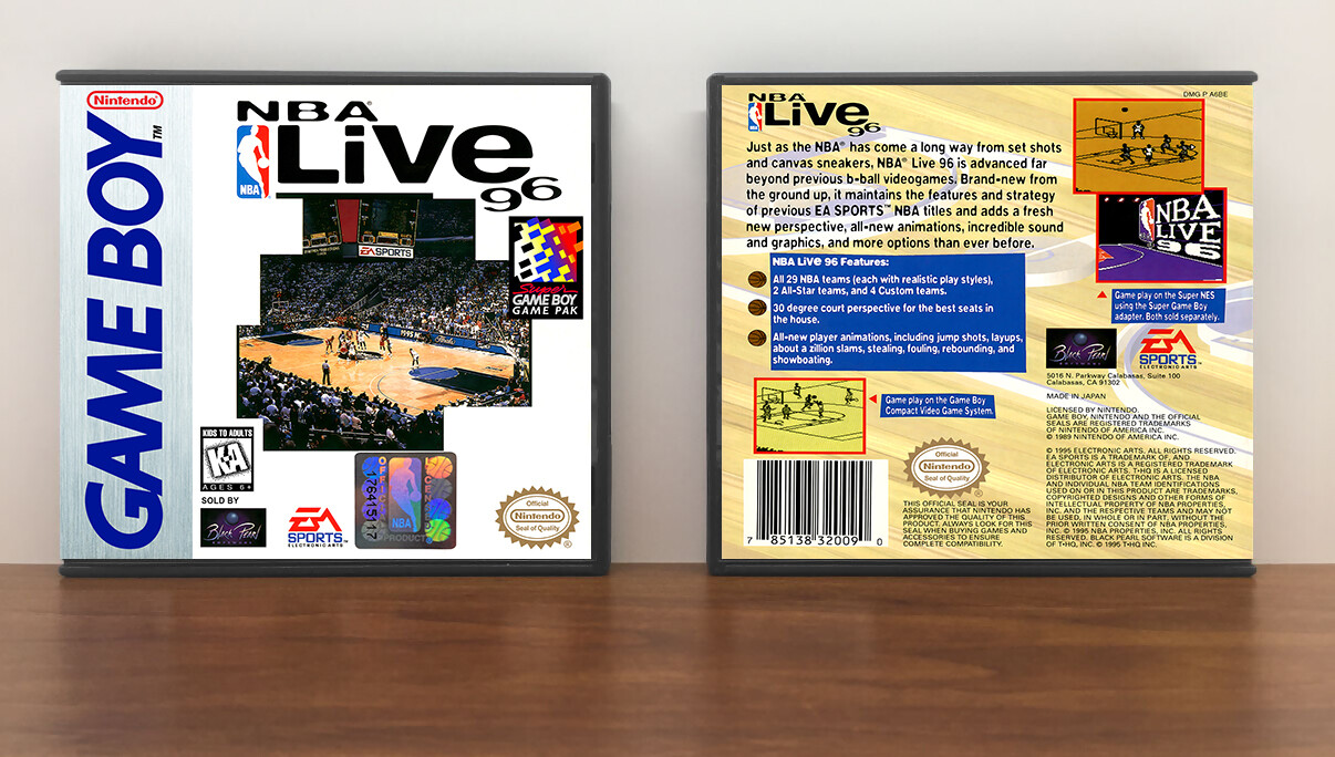 NBA Live 96, Artwork Spine Color: Chrome