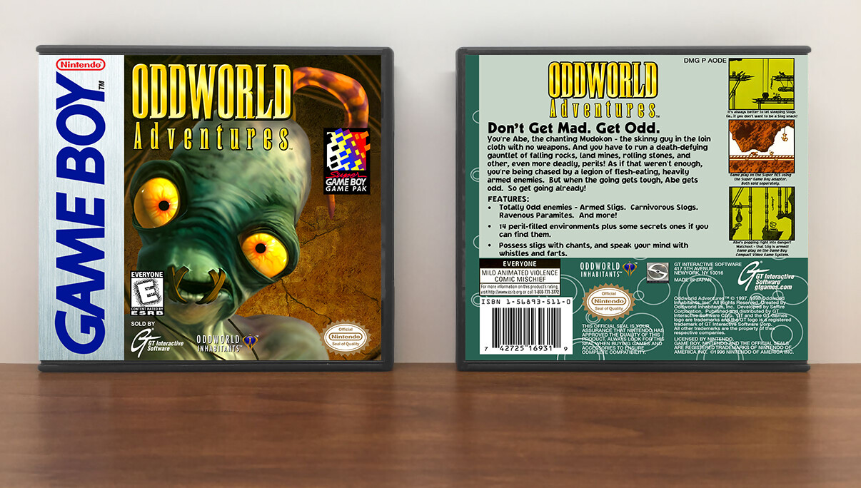 Oddworld Adventures, Artwork Spine Color: Chrome