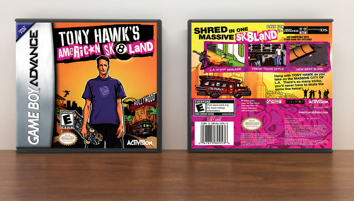Tony Hawk&#39;s American Sk8land, Artwork Spine Color: Chrome