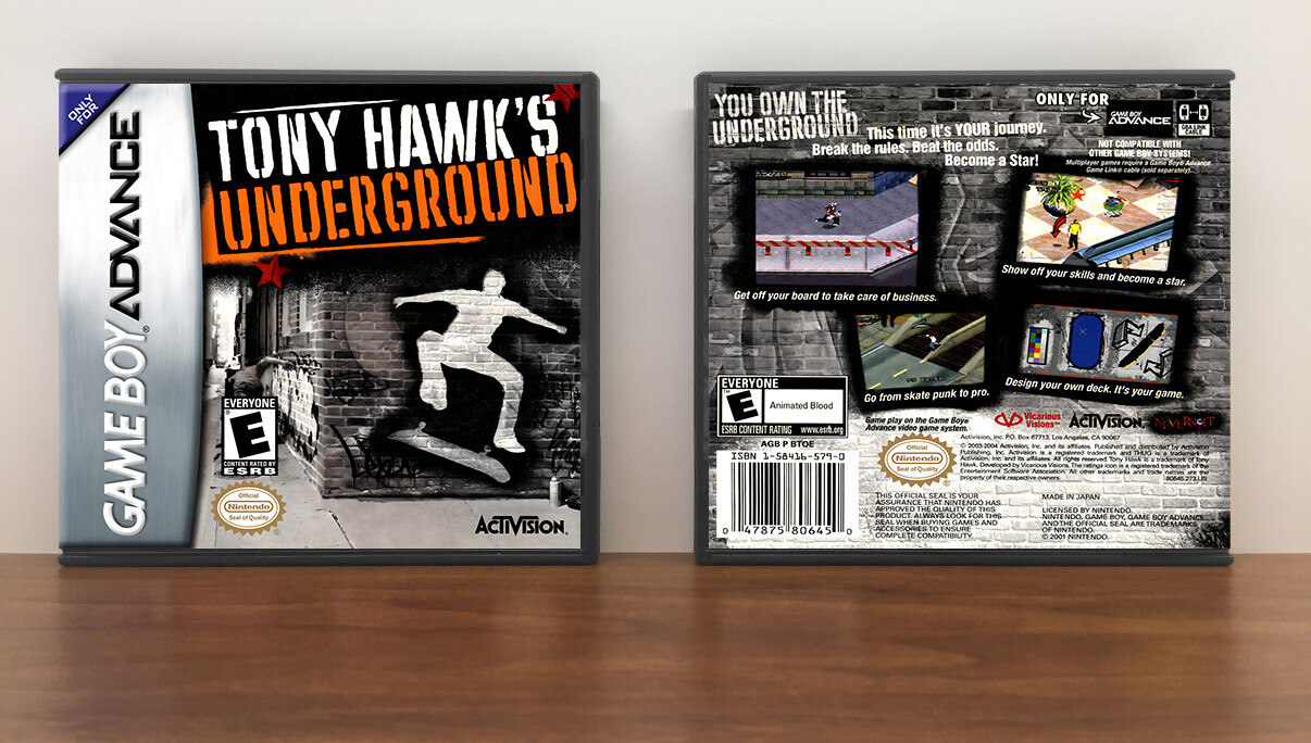 Tony Hawk&#39;s Underground, Artwork Spine Color: Chrome