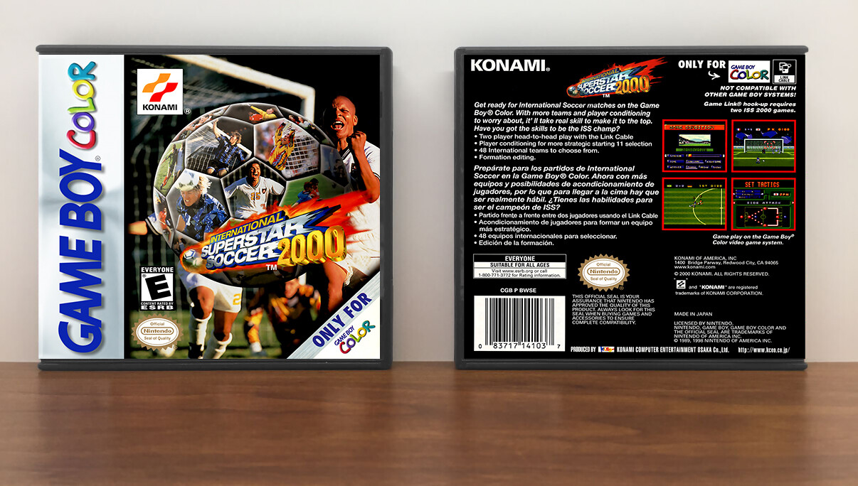 International Superstar Soccer 2000, Artwork Spine Color: Chrome