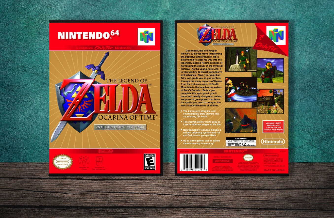 Legend of Zelda: Ocarina of Time, The Collectors Edition (Green Spine), Case Color: DARK GREY (OEM DS CASE COLOR)
