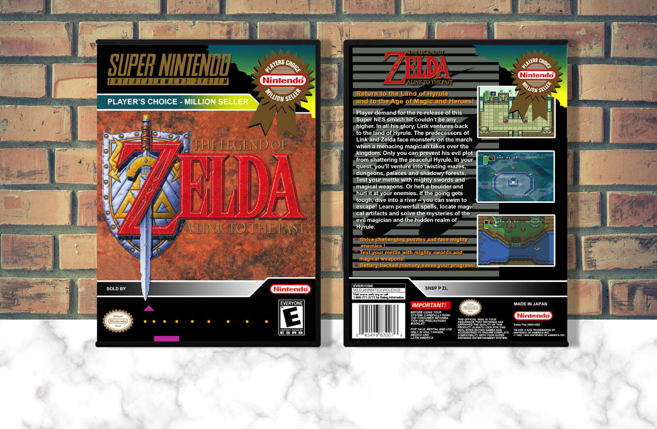 Legend of Zelda, The: A Link to the Past (PC), Case Color: DARK GREY (OEM DS CASE COLOR)