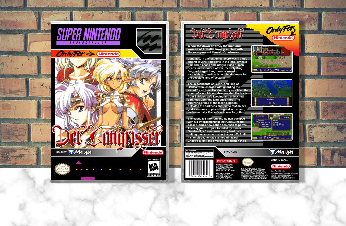 Der Langrisser (Repro Spine), Case Color: CLEAR (Transparent)