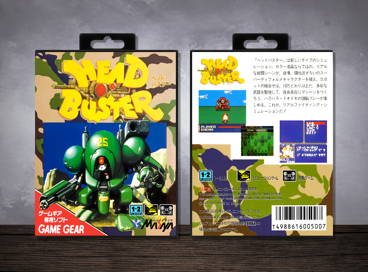 SEGA Game Gear Game Case Head Buster