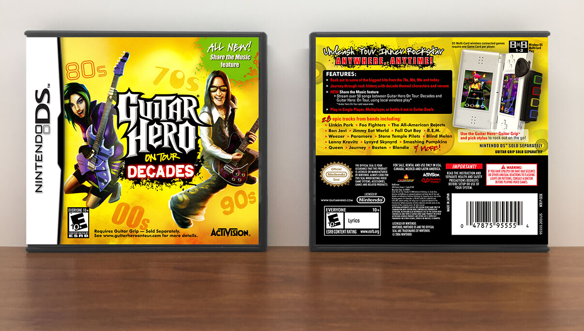 Guitar Hero: On Tour Decades, Case Color: DARK GREY (OEM DS CASE COLOR)