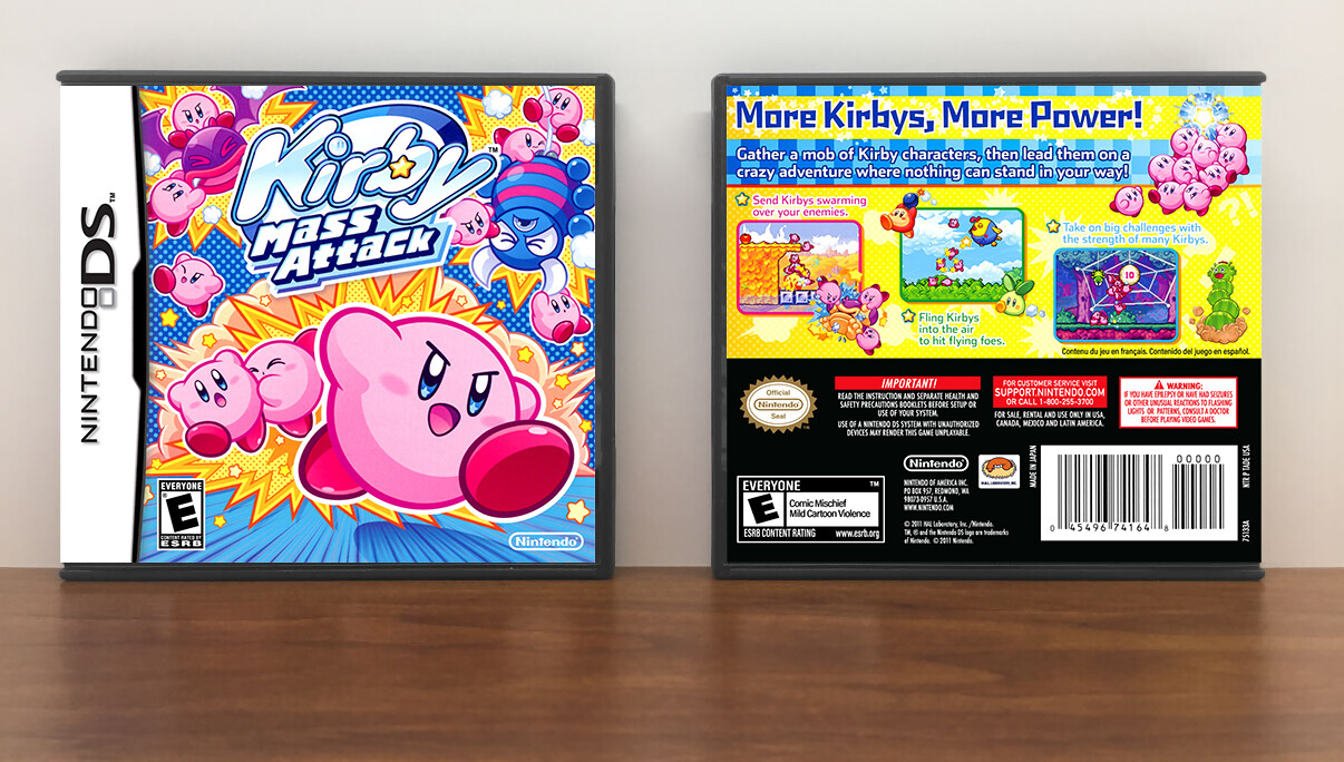 Kirby Mass Attack, Case Color: DARK GREY (OEM DS CASE COLOR)