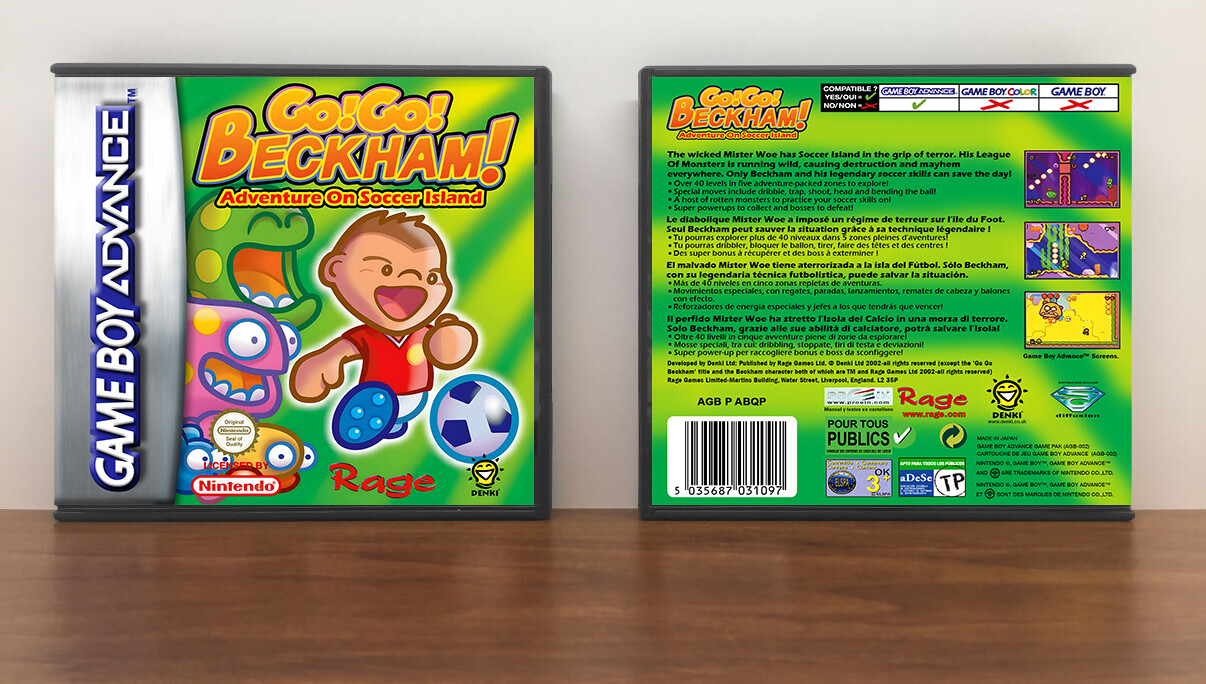Go! Go! Beckham! Adventure On Soccer Island (PAL), Artwork Spine Color: Chrome
