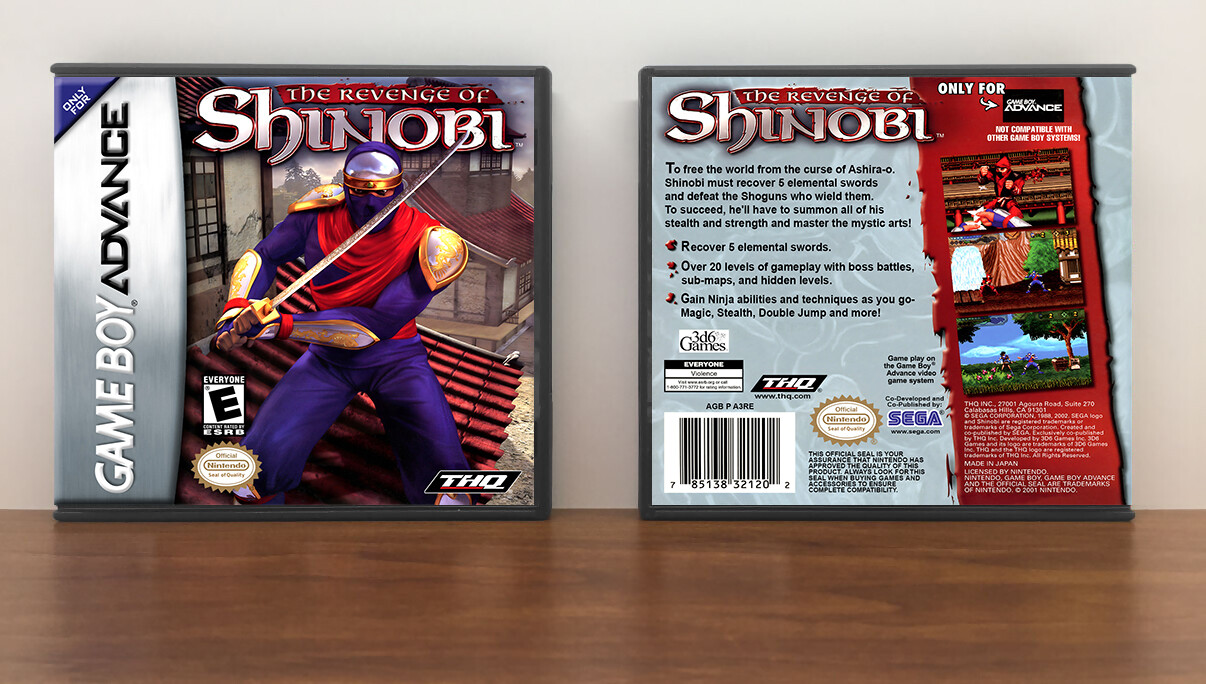 Revenge of Shinobi ,The, Artwork Spine Color: Chrome