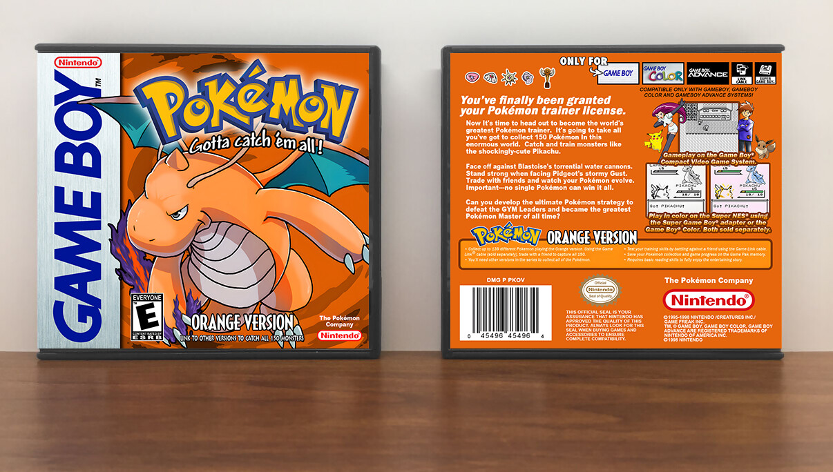 Pokemon Orange Version, Artwork Spine Color: Chrome