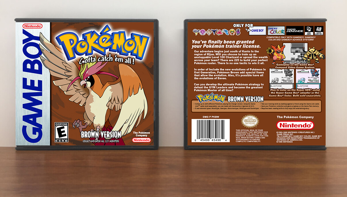 Pokemon Brown Version, Artwork Spine Color: Chrome