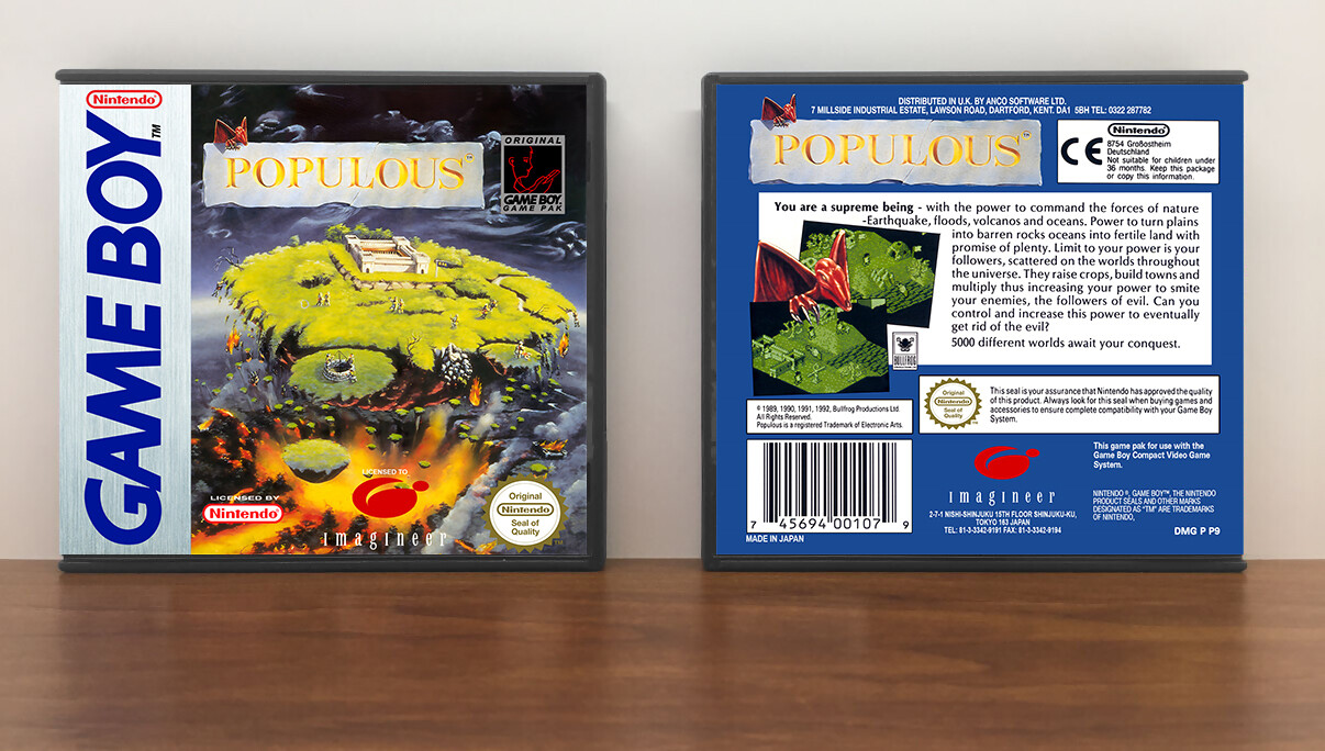 Populous (PAL), Artwork Spine Color: Chrome