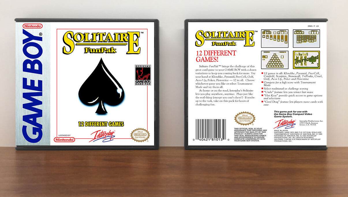 Solitaire FunPak, Artwork Spine Color: Chrome