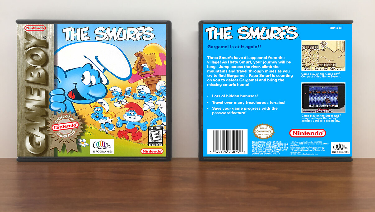 Smurfs, The (PC), Case Color: DARK GREY (OEM DS CASE COLOR), Artwork Spine Color: (PC) Chrome