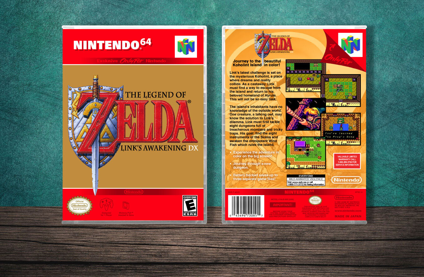 Legend of Zelda: Link&#39;s Awakening DX, The, Case Color: CLEAR (Transparent)