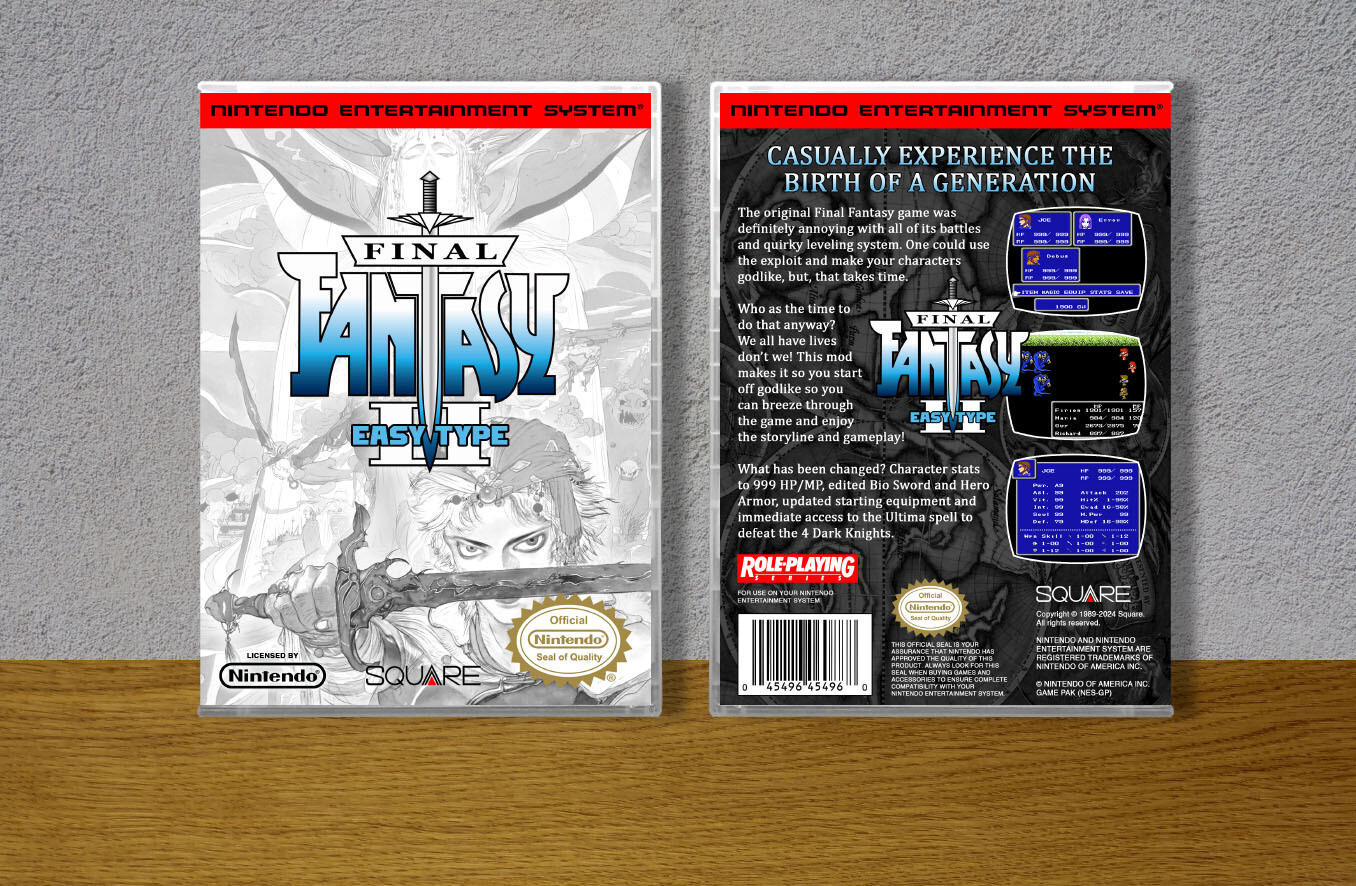 Final Fantasy II EasyType, Case Color: CLEAR (Transparent)