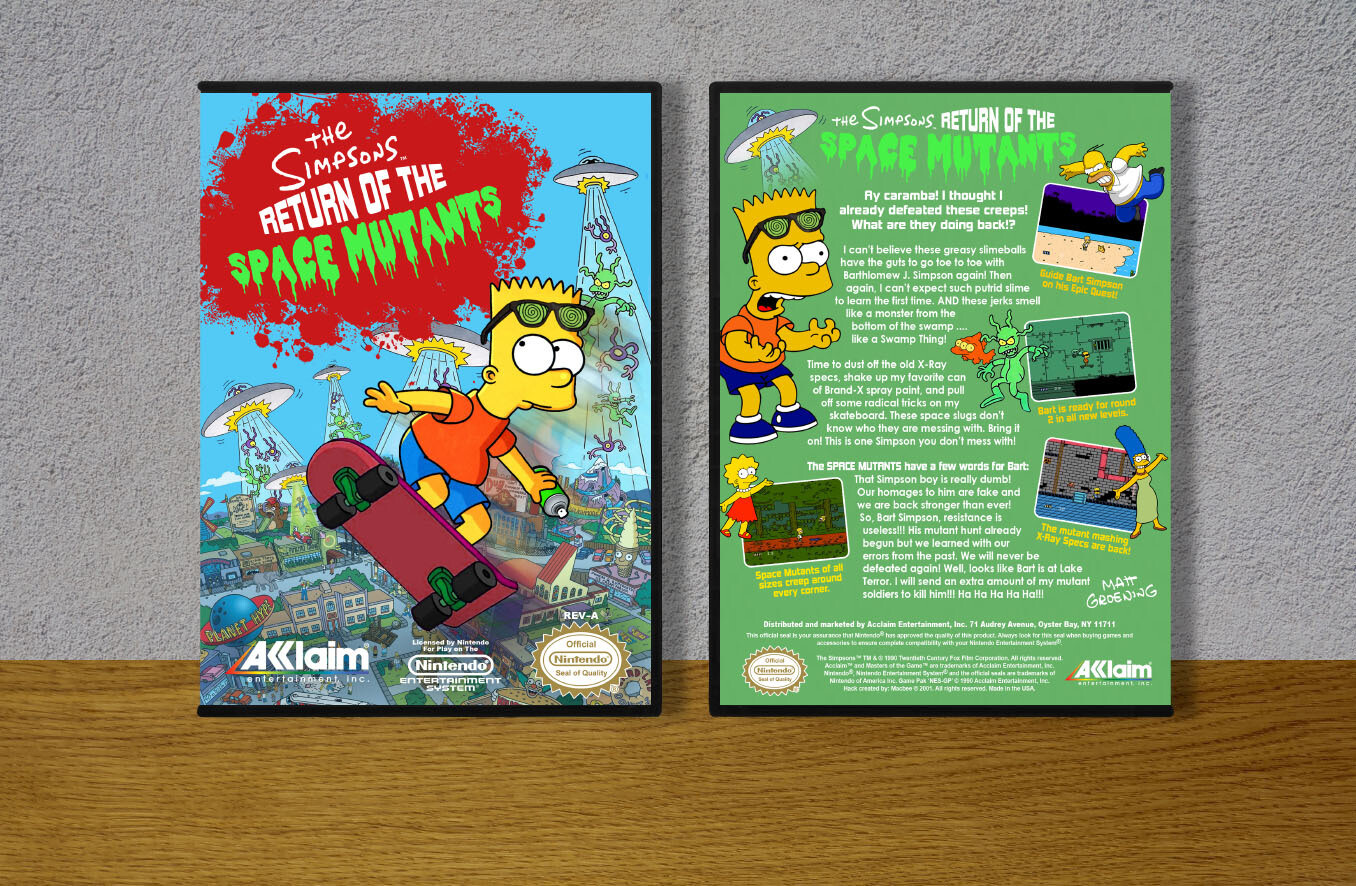 Simpsons, The: Return of the Space Mutants, Case Color: DARK GREY (OEM DS CASE COLOR)